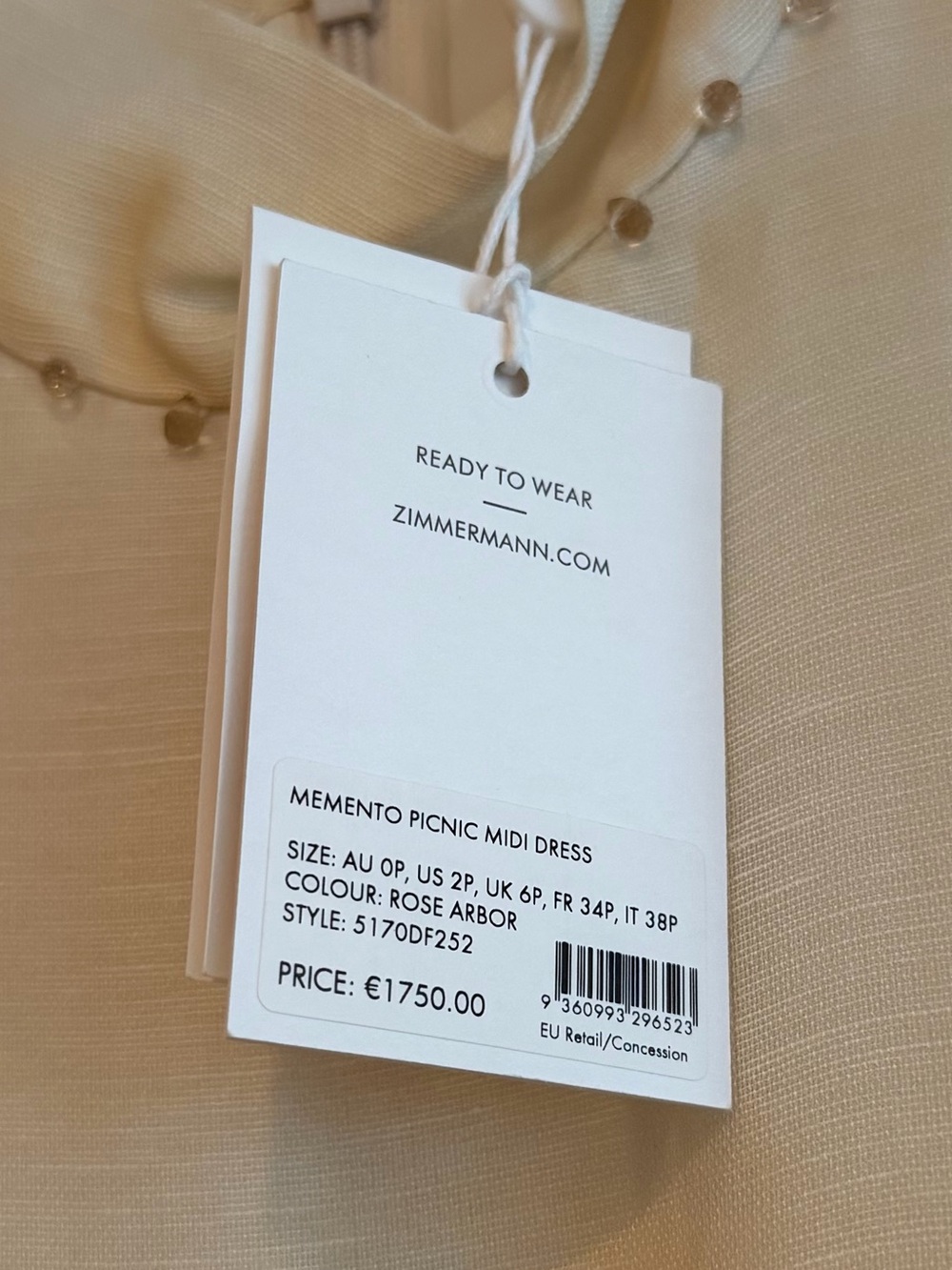 ✨ Zimmermann Picnic Midi Dress | Size 2 ✨ - Picture 5 of 6
